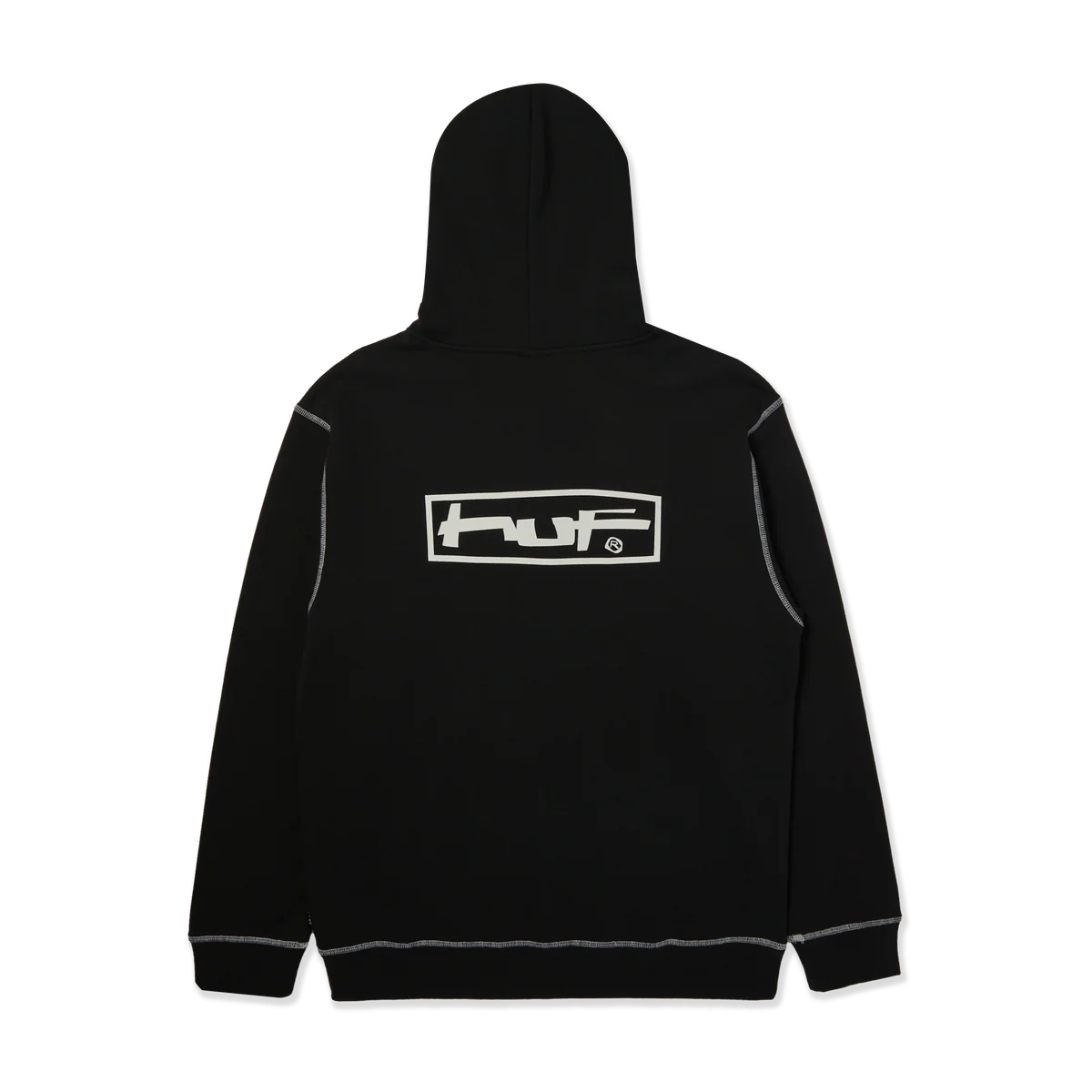 HUF Hoody Stretch Zip Noir – Confort stretch et style sobre